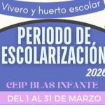 Periodo de escolarización curso 2026-2027